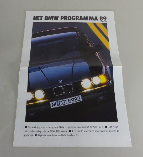 Brochure BMW 3 reeks E30 / 5 reeks E34 / 7 reeks E32 van 01/1989