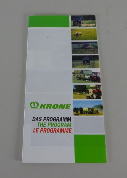 Prospekt / Broschüre Krone Programm Mähwerke / Kreiselzettwender etc. Stand 1997