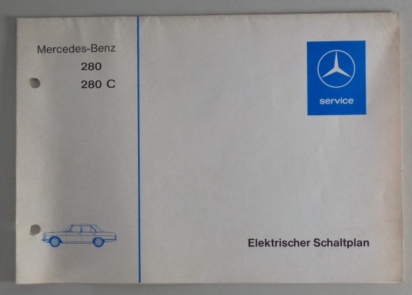 Elektrischer Schaltplan Mercedes W114 /8 280/280C von 02/1974