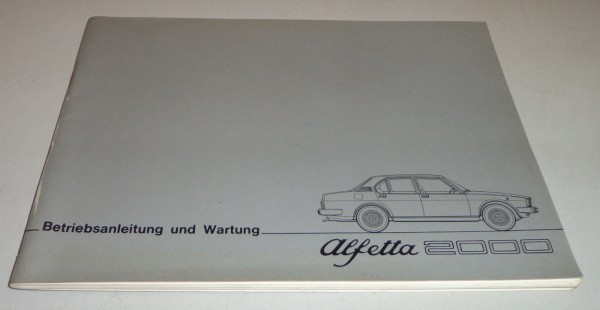 Betriebsanleitung Handbuch Alfa Romeo Alfetta 2000, Stand 05/1977