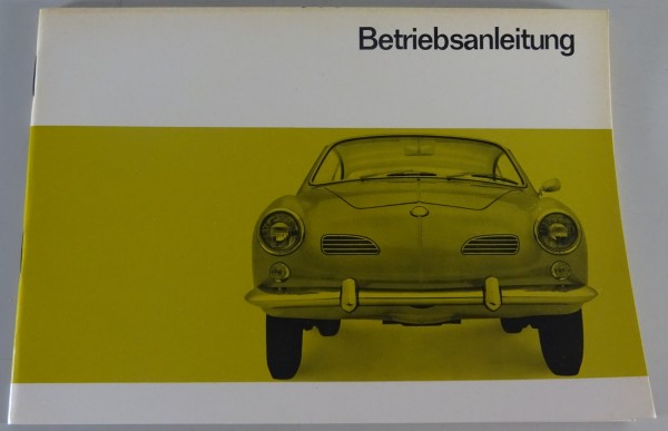 Betriebsanleitung VW Karmann-Ghia 1500 Typ 14 Coupe + Cabrio Stand 08/1966
