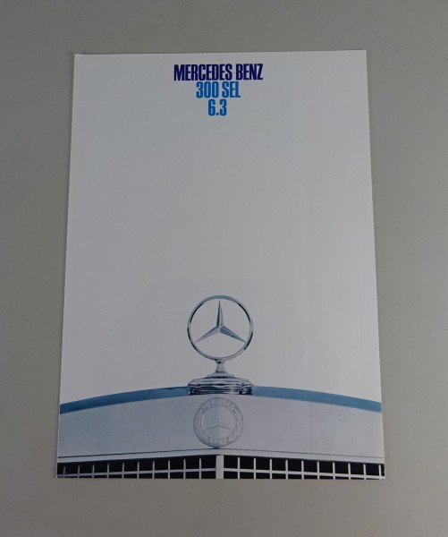Prospekt / Broschüre Mercedes-Benz 300 SEL 6.3 | W109 Stand 1967