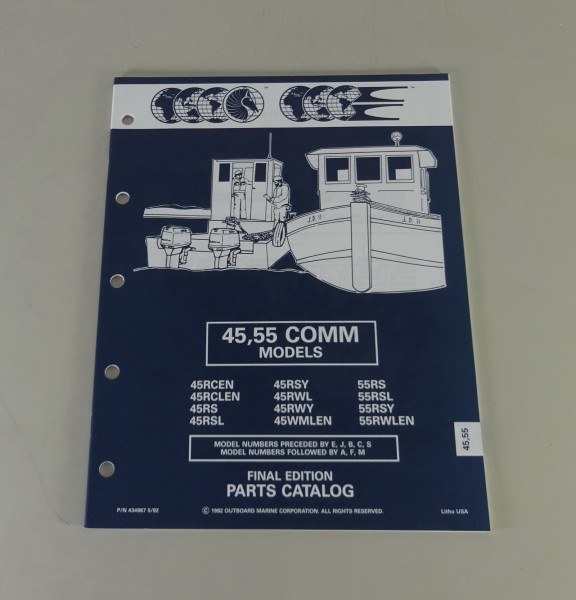 Teilekatalog OMC 45 / 55 PS Models Stand 05/1992