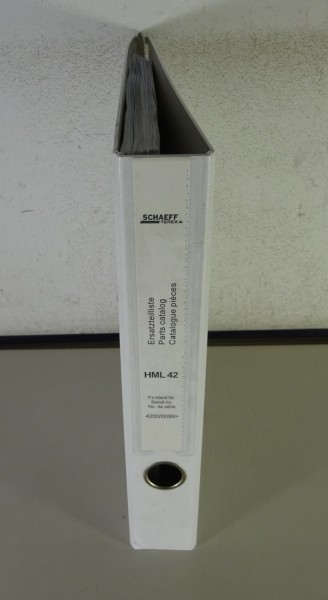 Ersatzteilliste / Teilekatalog Schaeff Mobilbagger HML 42 Stand 04/2002