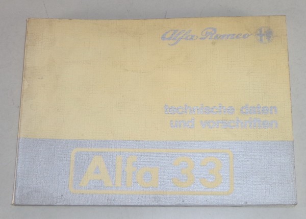 Werkstatthandbuch Daten Alfa Romeo Alfa 33 Stand 06/1983