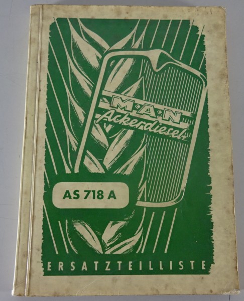 Teilekatalog MAN Ackerdiesel AS 718 A mit Motor 2 DN Stand 03/1955