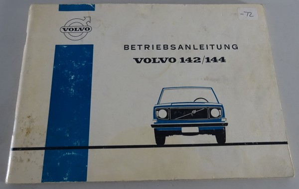 Betriebsanleitung / Handbuch Volvo 142 / 144 Stand 09/1971