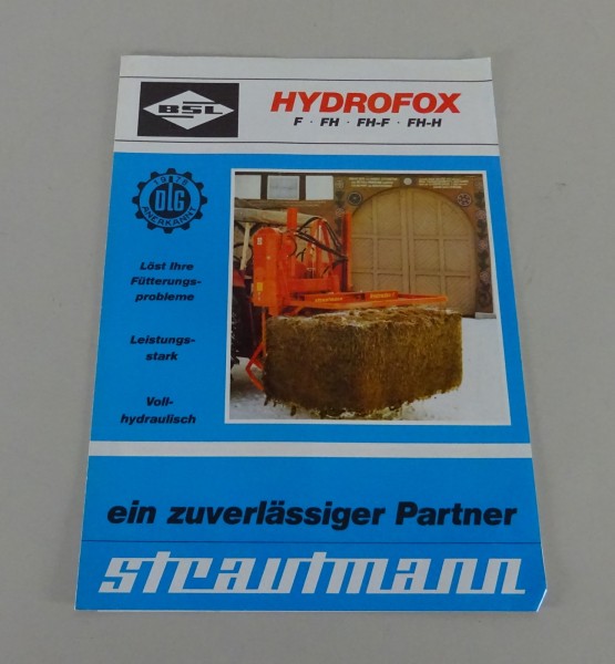Prospekt / Broschüre Strautmann Siloschneider Hydrofox F - FH-H Stand 1978