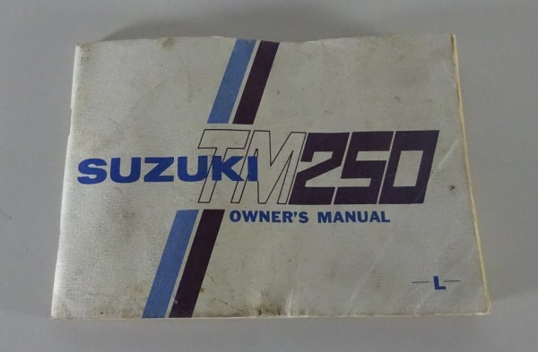 Owner's Manual / Handbook Suzuki TM 250 from 08/1973