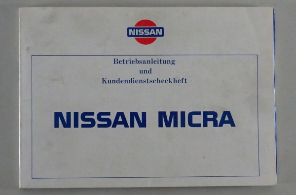 Betriebsanleitung / Handbuch Nissan Micra K10 Stand 01/1988
