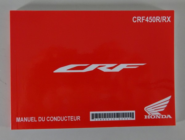 Manual du Conducteur / Manuel CRF 450 R/RX depuis 09/2022