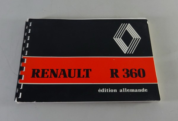 Betriebsanleitung / Handbuch Renault LKW R 360 Stand 1982