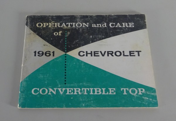 Betriebsanleitung Zusatz Chevrolet Impala Convertible Top Stand 1961