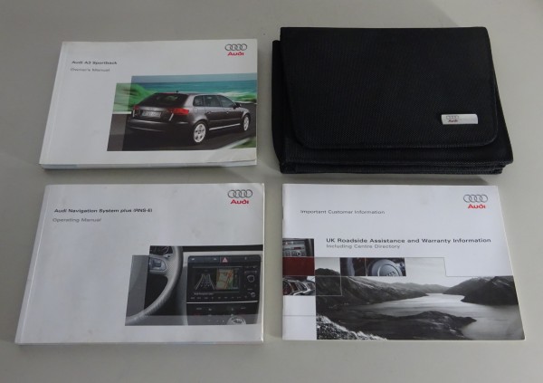 Owner's Manual / handbook + Wallet Audi A3 Sportback Typ 8P + Quattro 11/2007