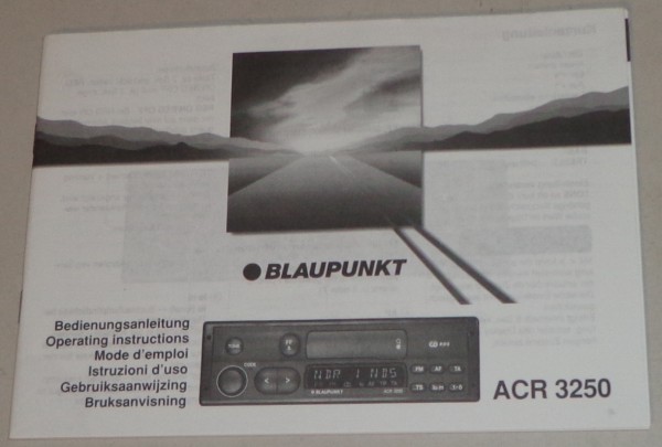 Betriebsanleitung Blaupunkt Autoradio Stereo ACR 3250 Stand 07/1995