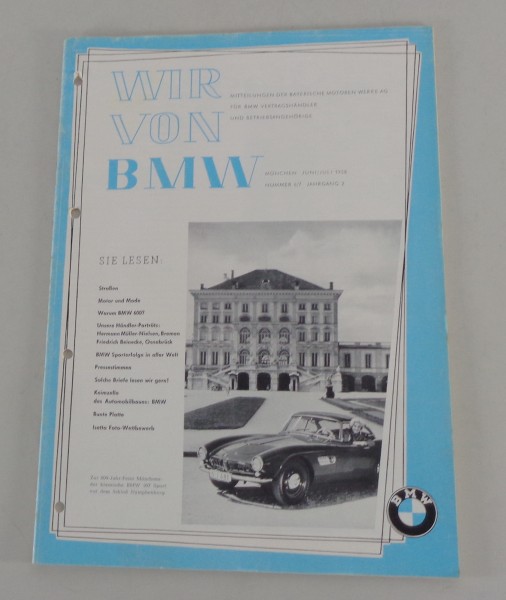 Magazin "Wir von BMW" Ausgabe Nr. 6/7 Jahrgang 1958