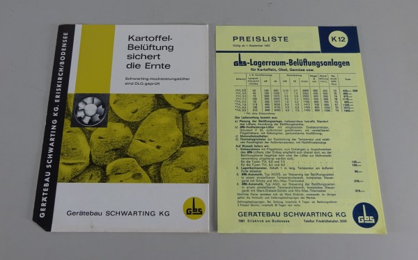 Prospekt + Preisliste GBS Belüftungsanlagen HVL & TVL Stand 09/1962