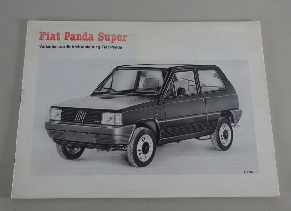 Betriebsanleitung Nachtrag Fiat Panda Super Stand 09/1982