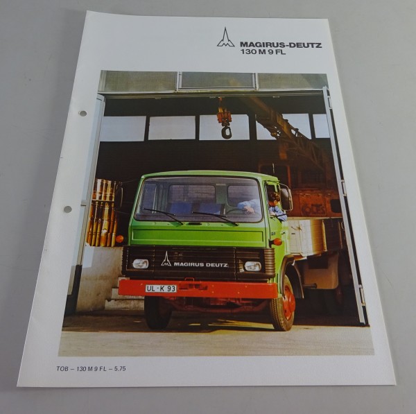 Prospekt / Broschüre Magirus-Deutz LKW 130 M 9 FL Frontlenker Stand 05/1975
