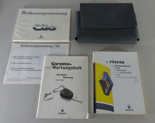 Bordmappe + Betriebsanleitung Renault Clio von 1998