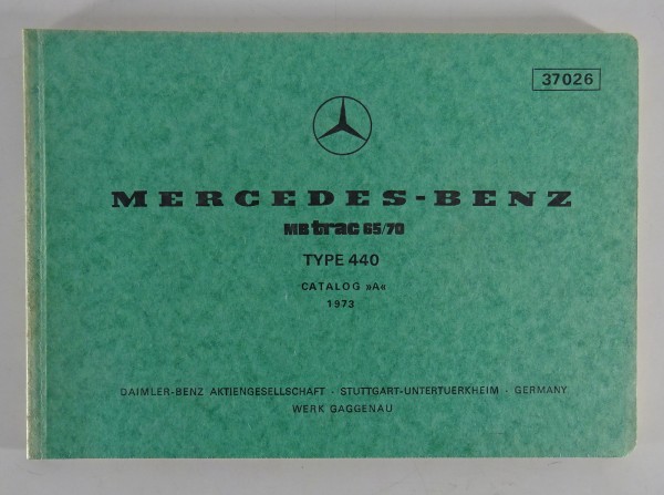 Bildkatalog Mercedes Benz MB-Trac 440 Fahrerhaus von 08/1972