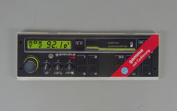 Betriebsanleitung / Bedienungsanleitung VW Autoradio gamma Stand 07/1989