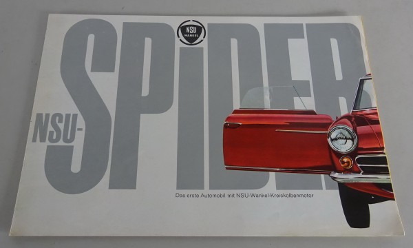 Prospekt / Broschüre NSU Wankel-Spider Stand ca. 1964 - 1967