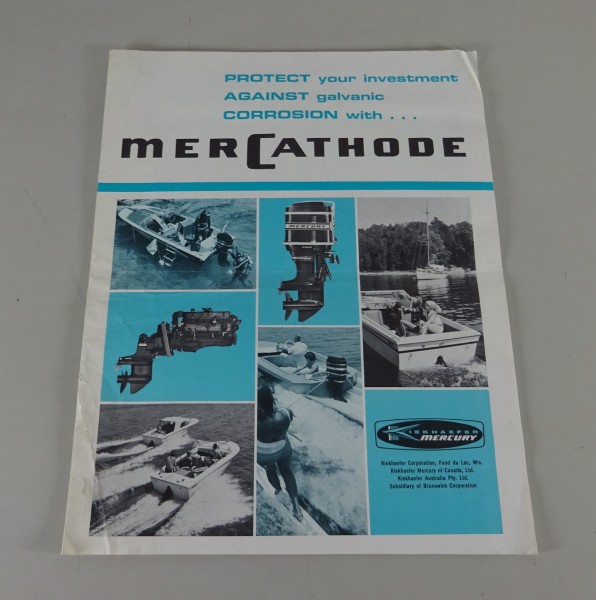 Prospect / Brochure MerCathode for Mercury & Mercruiser from 1960s