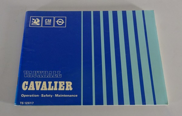 Owner´s Manual / Handbook Vauxhall Cavalier Mark II from 09/1985