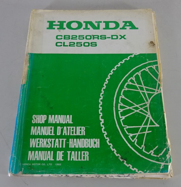 Werkstatthandbuch / Ergänzung Honda CB 250 RS - DX / CL 250 S Stand 1982