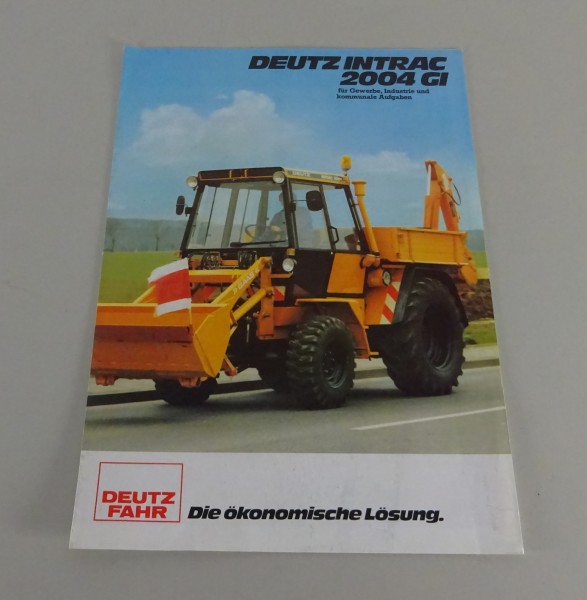 Prospekt Deutz-Fahr Kommunalschlepper Intrac 2004 A-GI / A-TGI Stand 05/1980