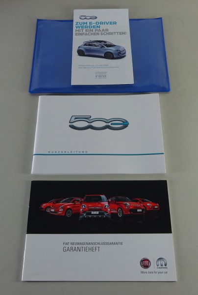 Bordmappe + Kurz - Betriebsanleitung Fiat 500 E Mdj. 2020 (Elektro) von 11/2022
