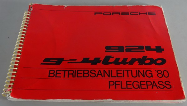 Betriebsanleitung / Handbuch Porsche 924/ 924 Turbo Modelljahr 1980