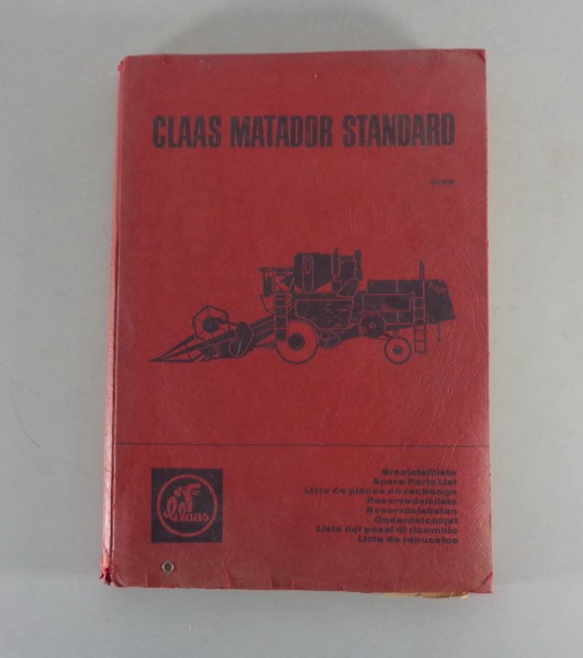Teilekatalog/ Ersatzteilliste Claas Matadort Standart Ausgabe 09/1969
