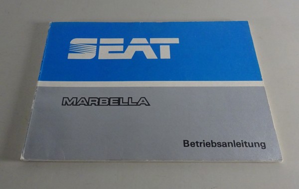 Betriebsanleitung / Handbuch Seat Marbella Stand 1988