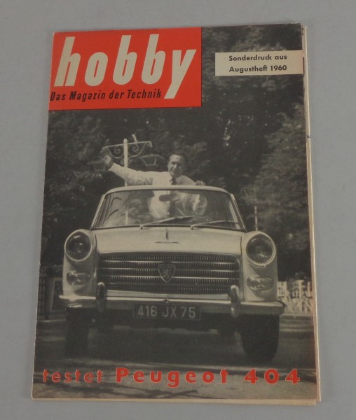 Hobby Magazin Peugeot 404 Sonderdruck von 1960