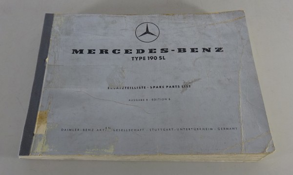 Teilekatalog / Spare Parts List Mercedes Benz 190 SL R121 Stand 03/1957 Ausg. B