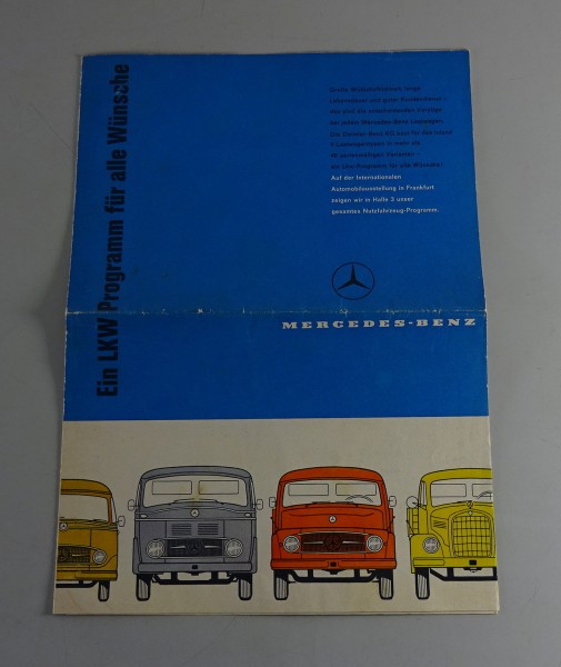 Prospekt Mercedes-Benz LKW + Bus Programm für alle Wünsche Stand 08/1959