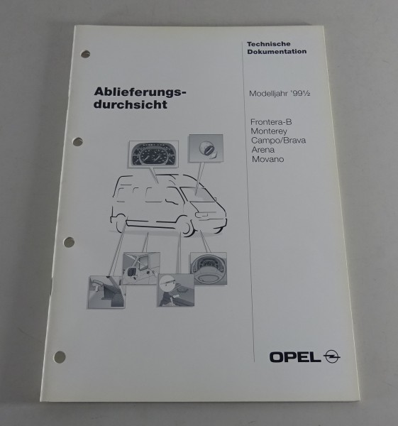 Technische Information / Ablieferungsdurchsicht Opel Monterey / Movano ab 99 1/2
