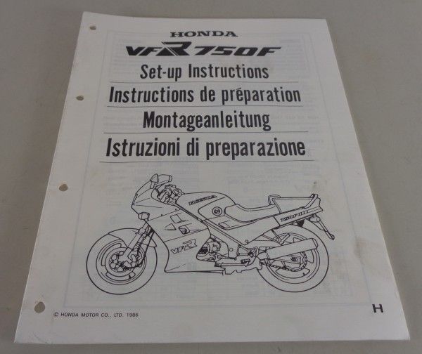 Montageanleitung / Set Up Manual Honda VFR 750 F Stand 1986