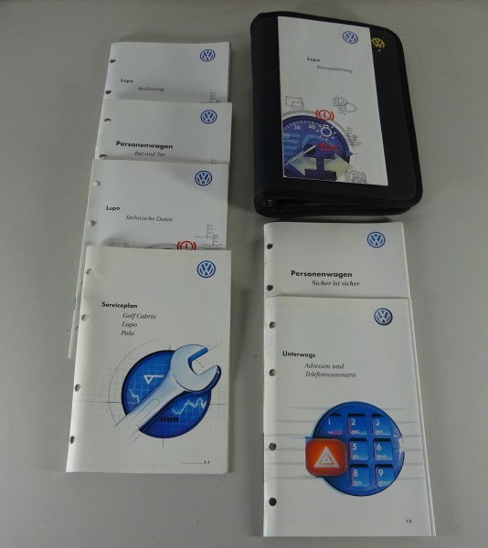 Bordmappe + Betriebsanleitung / Handbuch + Serviceheft VW Lupo von 2000