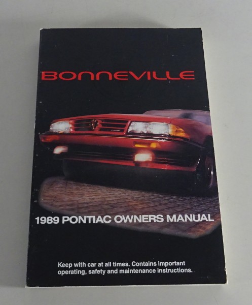 Owner´s Manual / Handbook Pontiac Bonneville Stand 1989