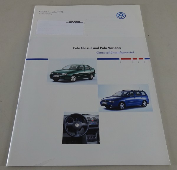 Produktinformation VW Polo Classic & Polo Variant Stand 10/1999