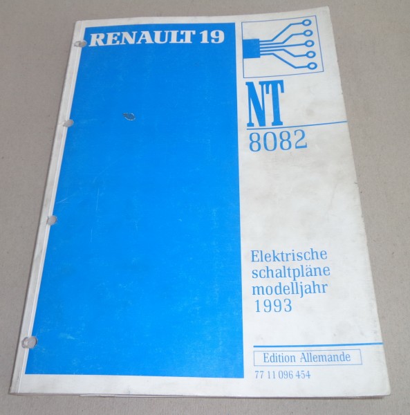 Werkstatthandbuch Elektrik Schaltpläne Renault 19 Modelljahr 1993