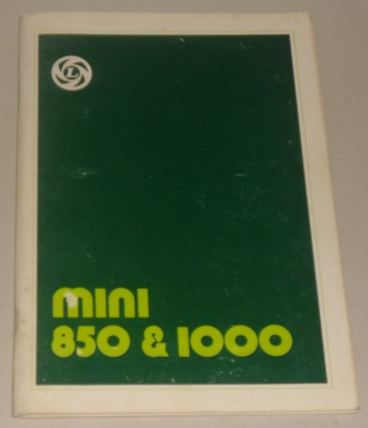 Instructieboekje / Handboek Leyland Austin Mini 850 + 1000 von 1976 Niederländisch