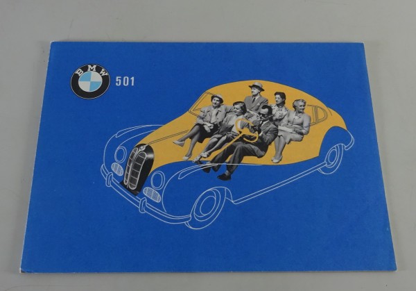 Prospekt / Broschüre BMW 501 Barockengel Stand 06/1953 - original