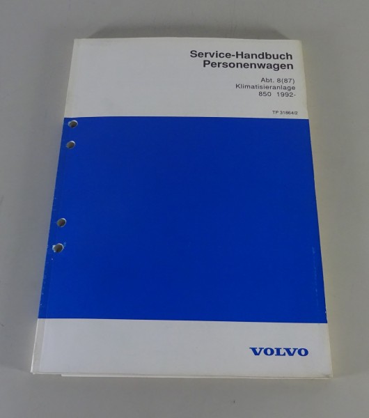 Werkstatthandbuch / Service Handbuch Volvo 850 Klimaanlage ab Baujahr 1992