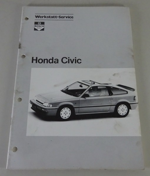 Werkstatthandbuch Honda Civic Coupé CR-X 1,5i / 1,6i-16 von Bosch Stand 09/1987