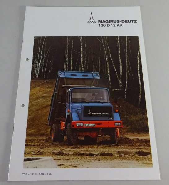 Prospekt / Broschüre Magirus-Deutz LKW 130 D 12 Allrad Kurzhauber Stand 09/1975
