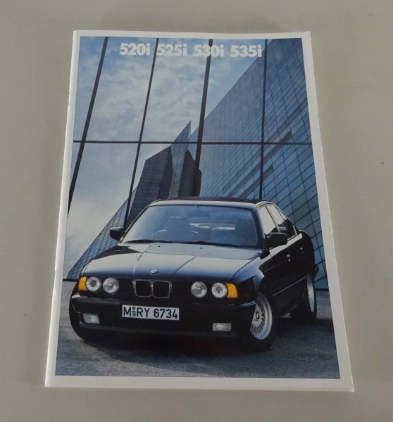 Brochure BMW 5-Serie E34 520i / 525i / 530i / 535i fra 01/1989